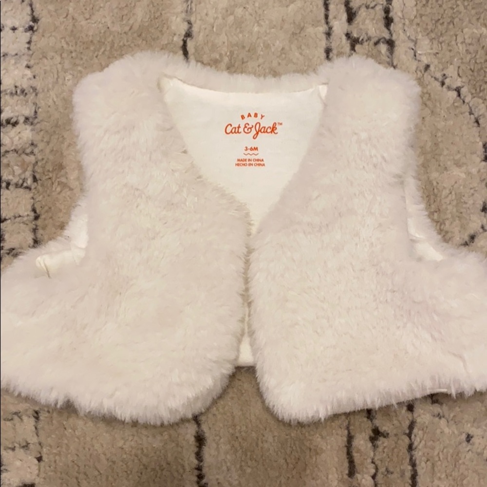 Cat and jack baby fur vest